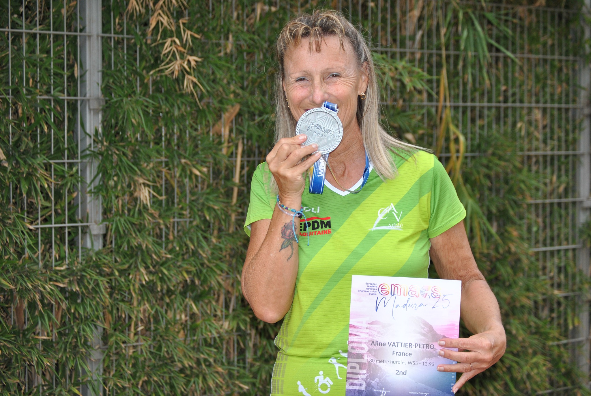 Aline vice championne d'europe sur 80m haie